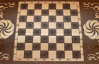 Backgammon Set White Infinity - handmade wooden backgammon board