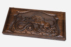 Backgammon Set Lion & Dragon - handmade wooden backgammon board