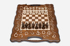 Alphabet Beech Chess Set