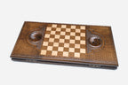 Armenian Backgammon Set - Ararat & Etchmiadzin - handmade wooden backgammon board