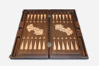 Armenian Backgammon Set - Ararat & Etchmiadzin - handmade wooden backgammon board