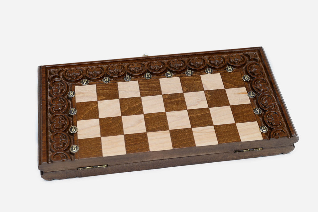 Ornamental Rosette chess and backgammon set - view 4