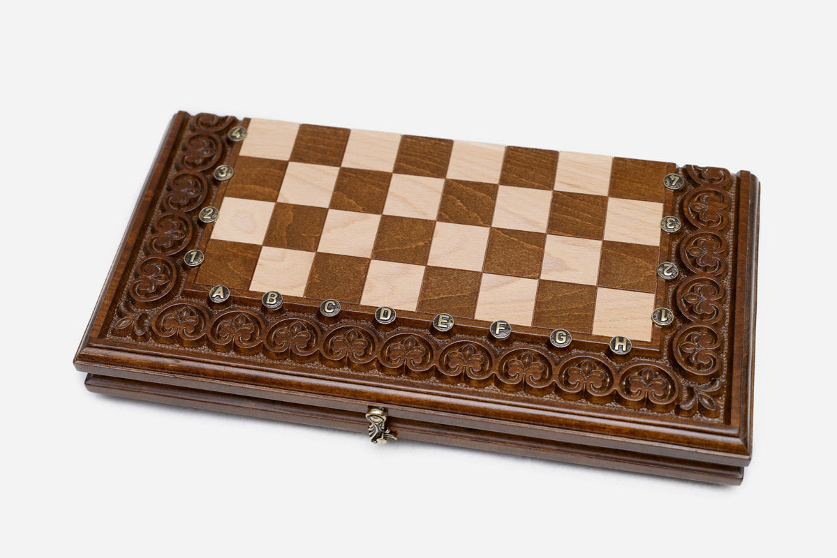 Ornamental Rosette chess and backgammon set - view 3