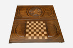 Backgammon Set Wolf IV - handmade wooden backgammon board