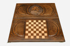 Backgammon Set Ship - handmade wooden backgammon board