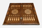 Armenian Backgammon Set - Ornaments XVII - handmade wooden backgammon board
