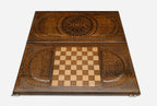 Armenian Backgammon Set - Ornaments XVII - handmade wooden backgammon board