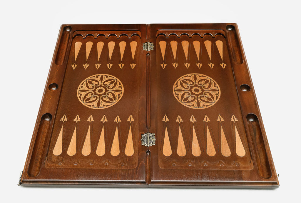 Backgammon Set Scorpion - handmade wooden backgammon board