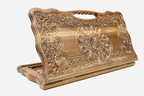 Armenian Backgammon Set - Ornaments XVI - handmade wooden backgammon board
