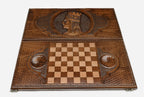 Armenian Backgammon Set - King Tigran the Great - handmade wooden backgammon board