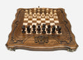 Georgian Coat of Arms Beech Chess Set