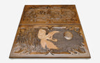 Backgammon Set Swans - handmade wooden backgammon board