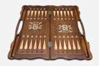 Georgian Backgammon Set - Coat of Arms IV - handmade wooden backgammon board