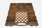 Georgian Backgammon Set - Coat of Arms IV - handmade wooden backgammon board