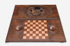 Backgammon Set Cat - handmade wooden backgammon board