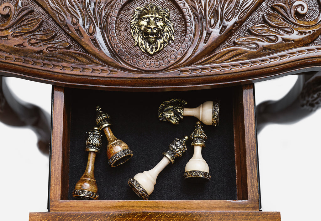 Lion chess table - view 5
