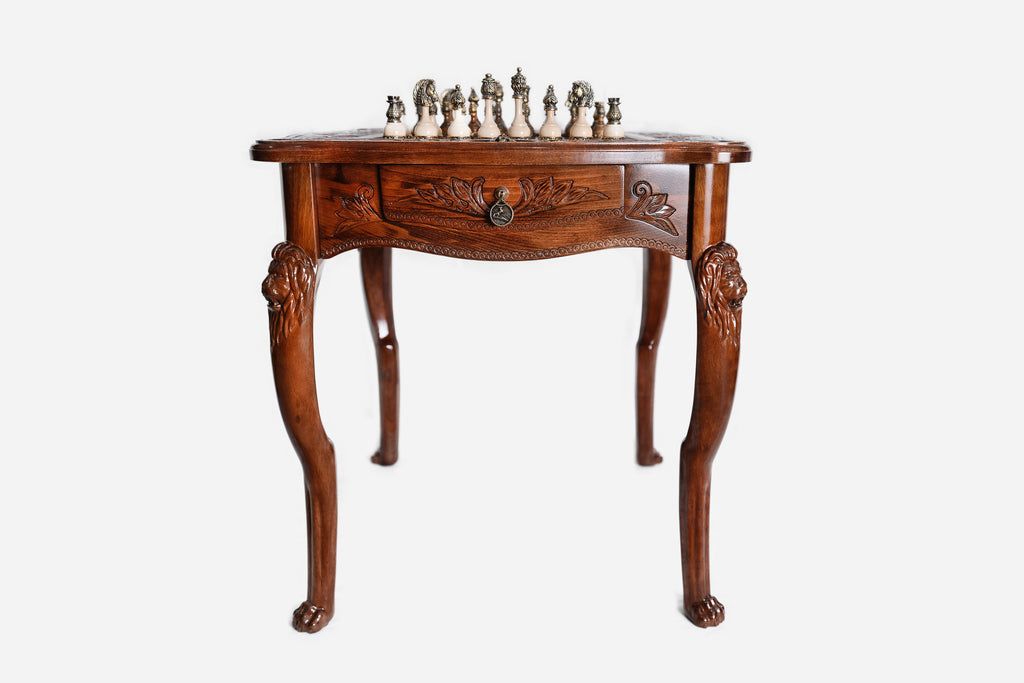 Lion chess table - view 4