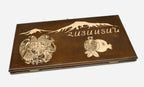 Armenian Backgammon Set - Ararat II - handmade wooden backgammon board