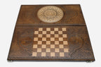 Armenian Backgammon Set - Ornaments XIV - handmade wooden backgammon board