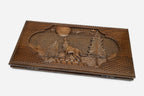 Backgammon Set Wolf III - handmade wooden backgammon board