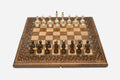 Standard Lattice Walnut Chess and Backgammon Set
