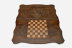 Armenian Backgammon Set - David of Sassoun - handmade wooden backgammon board