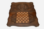 Armenian Backgammon Set - Hayk the Patriarch - handmade wooden backgammon board