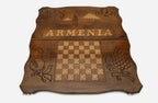 Armenian Backgammon Set - handmade wooden backgammon board