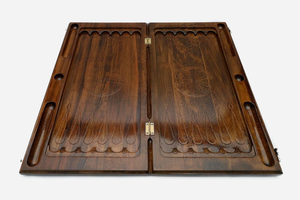 Backgammon Set Lynx - handmade wooden backgammon board