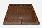 Backgammon Set Octagon - handmade wooden backgammon board