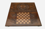 Backgammon Set Octagon - handmade wooden backgammon board