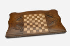 Georgian Backgammon Set - Coat of Arms III - handmade wooden backgammon board