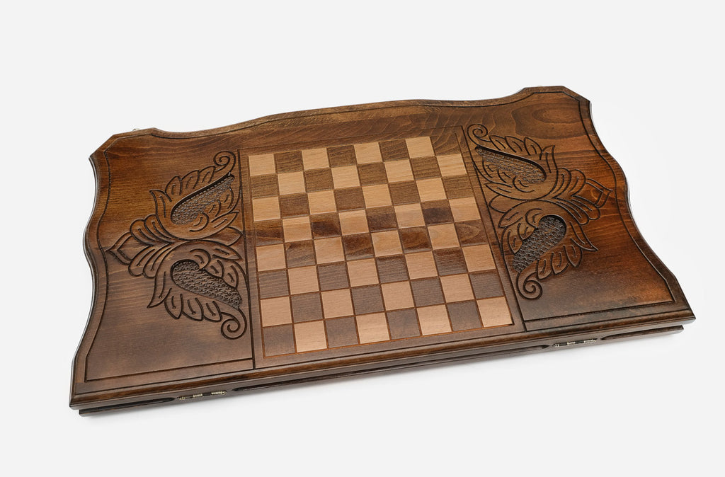 Backgammon Set Eternity - handmade wooden backgammon board