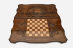 Backgammon Set Wolf II - handmade wooden backgammon board