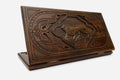 Backgammon Set Lion IV - handmade wooden backgammon board