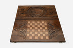 Backgammon Set Bear II - handmade wooden backgammon board