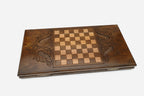 Backgammon Set Lion III - handmade wooden backgammon board