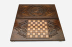 Backgammon Set Lion II - handmade wooden backgammon board