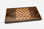 Armenian Backgammon Set - Ornaments XI - handmade wooden backgammon board