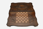 Backgammon Set Bear - handmade wooden backgammon board