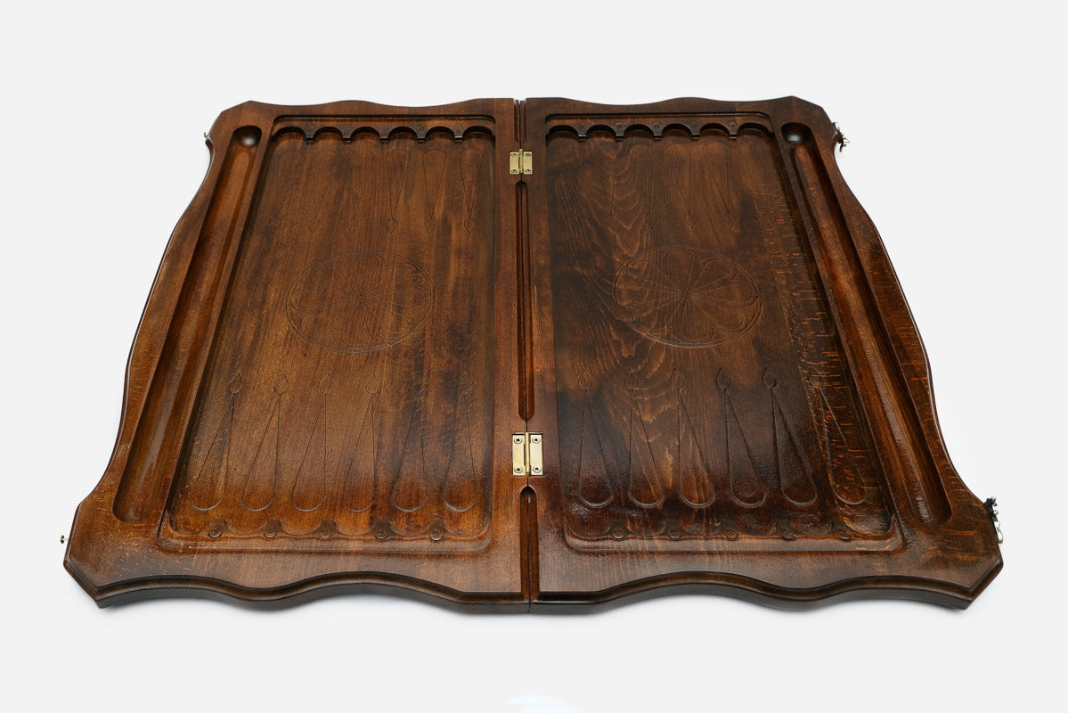 Backgammon Set Pegasus - handmade wooden backgammon board