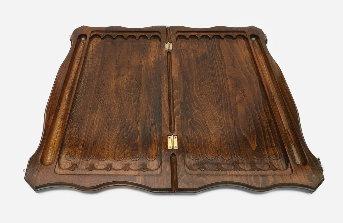 Armenian Backgammon Set - Ornaments VIII - handmade wooden backgammon board