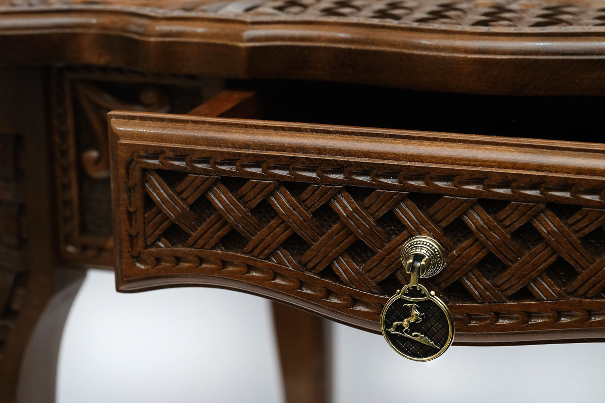 Carved chess table - view 5