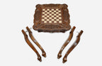 Carved chess table - view 4