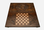Backgammon Set Deer II - handmade wooden backgammon board