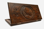 Backgammon Set Wolf - handmade wooden backgammon board