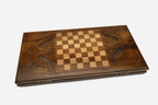 Georgian Backgammon Set - Map - handmade wooden backgammon board