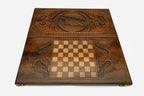 Georgian Backgammon Set - Map - handmade wooden backgammon board
