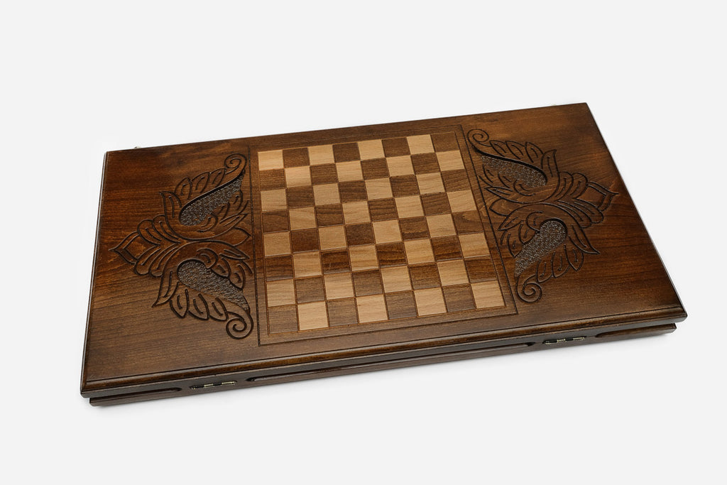 Armenian Backgammon Set - Vardan Mamikonyan - handmade wooden backgammon board