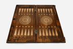 Armenian Backgammon Set - Ornaments VII - handmade wooden backgammon board